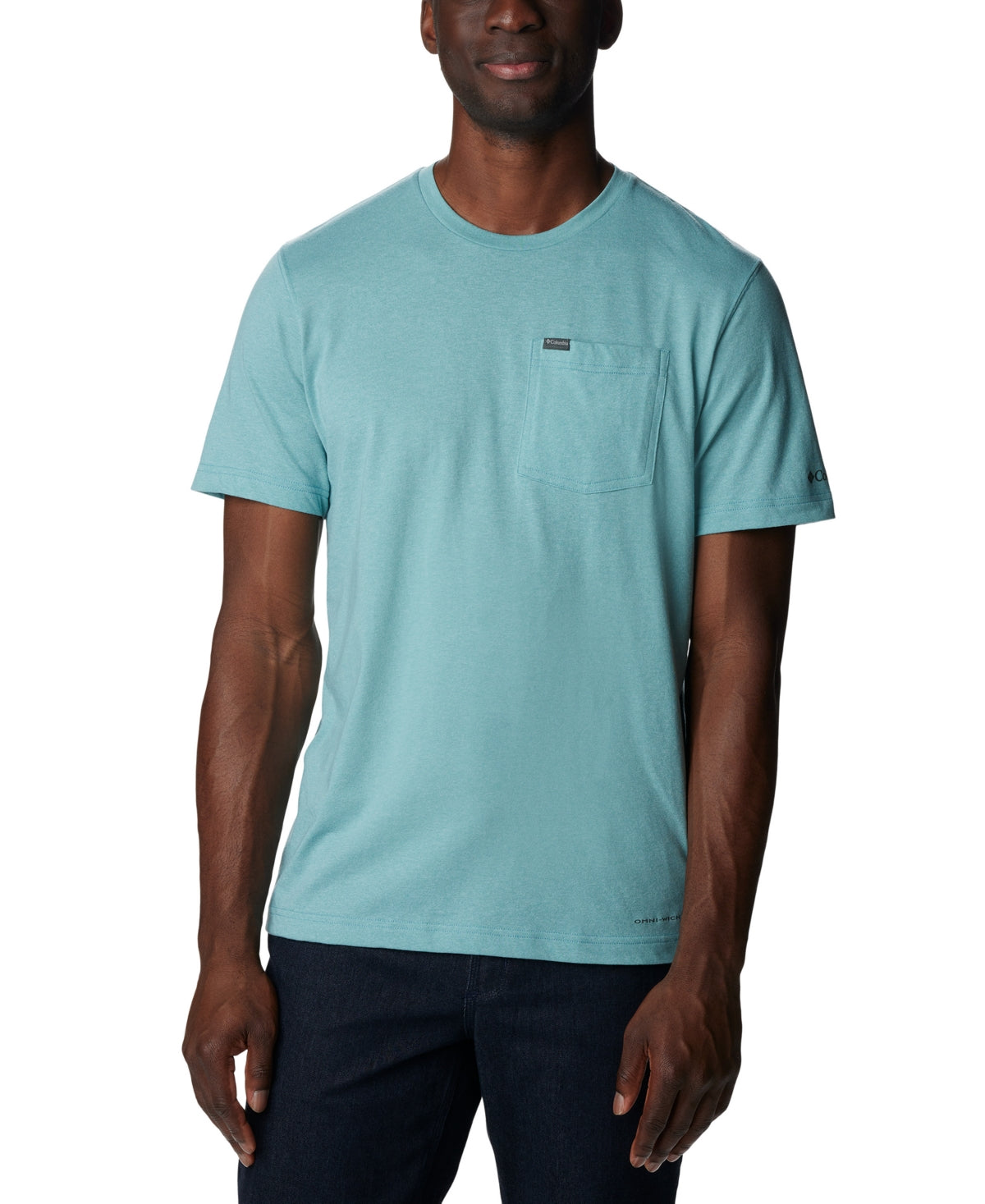 Columbia Men Regular fit Short Sleeve T-Shirt Shirt Small Blue Solid