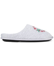 Club Room Mens Hoppy Holidays Slip On Slippers Light Grey Small 6 to 7