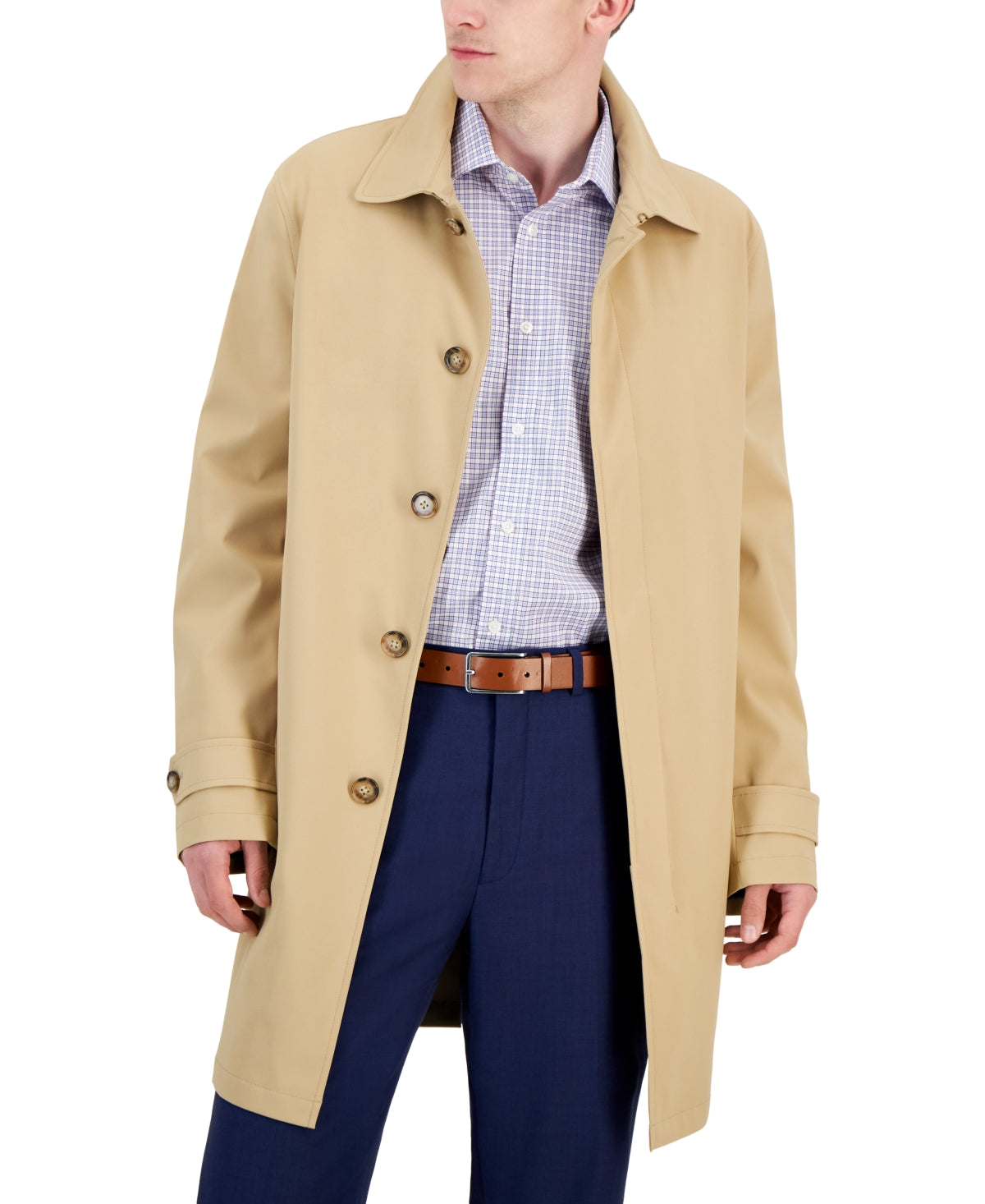Lauren Ralph Lauren Mens Classic fit Raincoat Coat 38 S Beige Solid