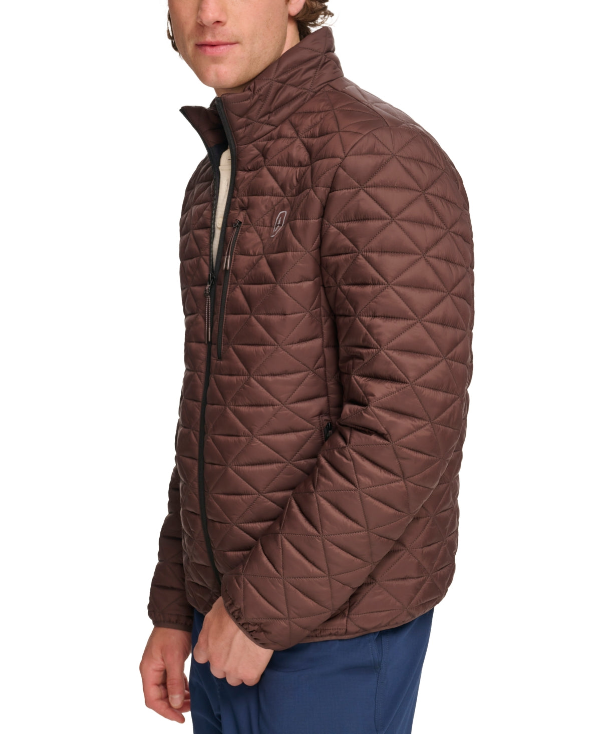 Bass Outdoor Men's Diamond Quilted Packable Puffer Jacket Coat Carafe Brown XL