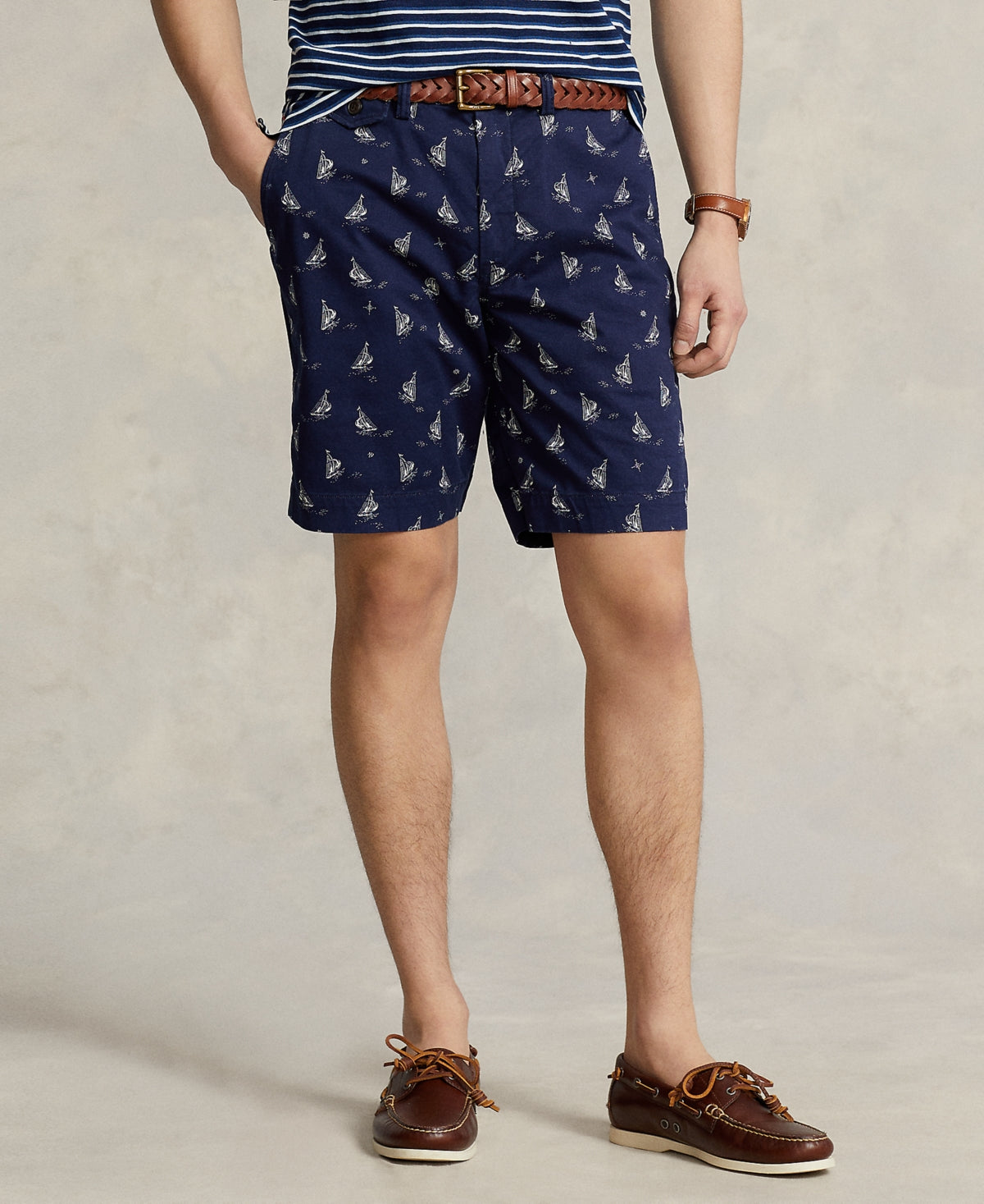 Polo Ralph Lauren Men's 9" Classic Stretch Chino Shorts Newport Navy 30
