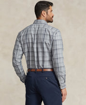 Polo Ralph Lauren Men's Big & Tall Performance Oxford Shirt Grey Plaid 3XLT