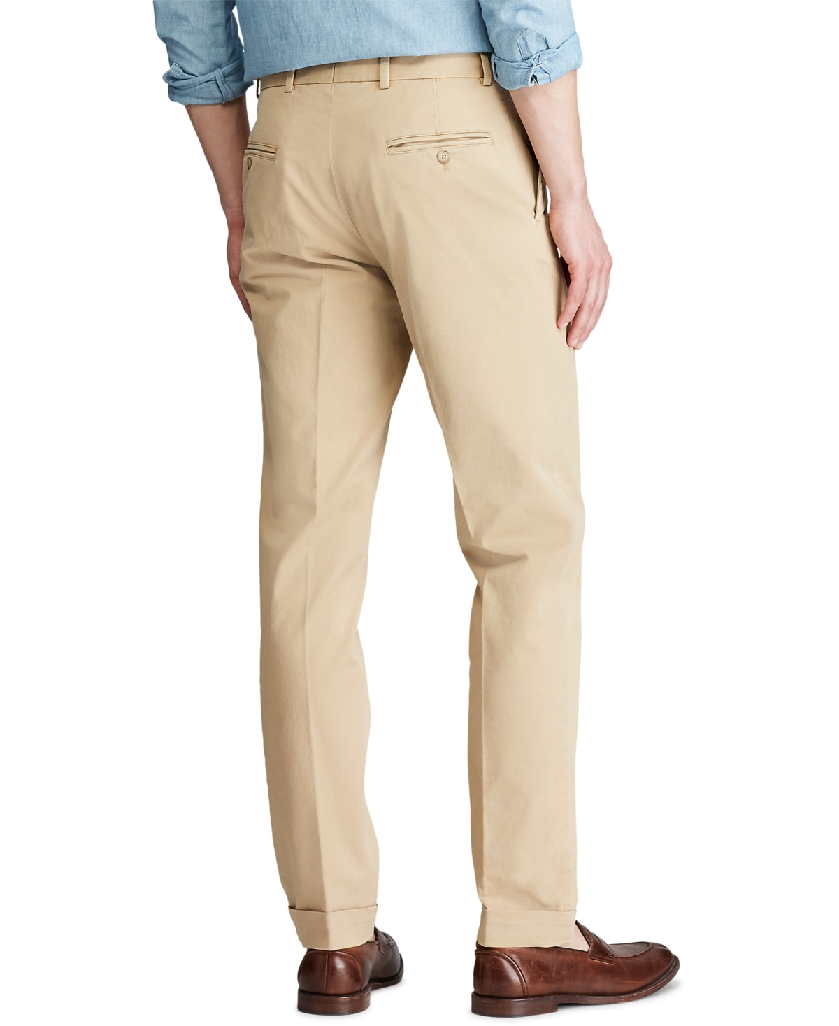 Polo Ralph Lauren Mens Stretch Chino Dress Pants Monument Tan 38 x 32