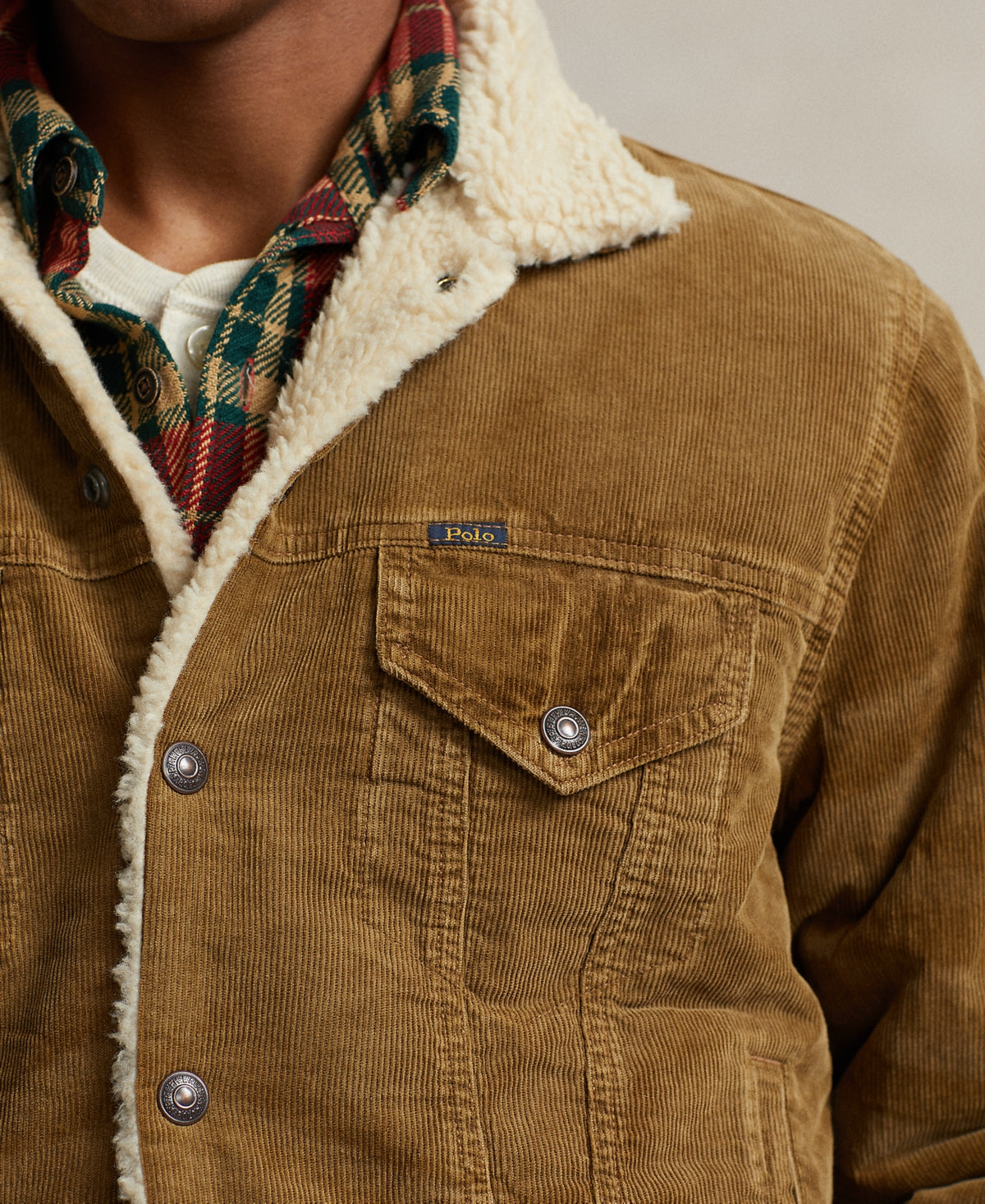 Polo Ralph Lauren Men's Fleece Lined Corduroy Trucker Jacket Coat