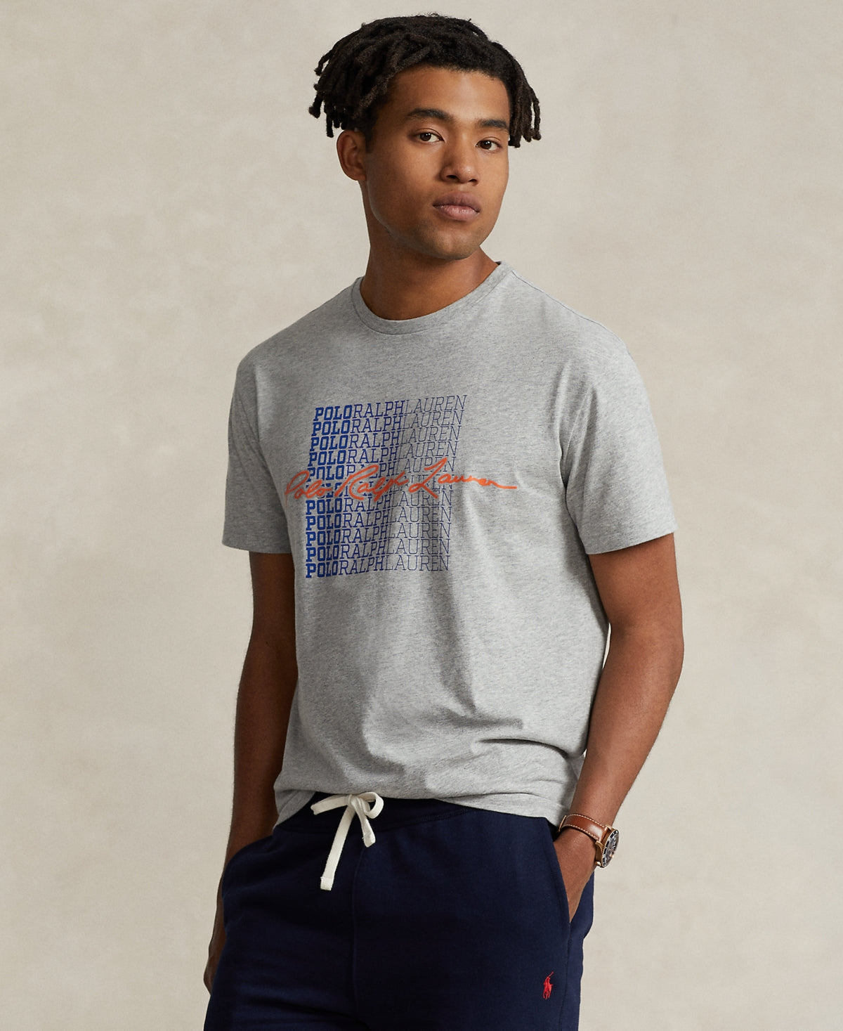 Polo Ralph Lauren Men's Cotton Classic Fit Logo Jersey T Shirt Grey Small