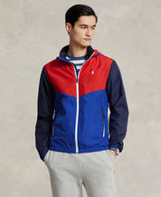 Polo Ralph Lauren Mens Color-Blocked Water-Repellent Ripstop Jacket XXL Blue Red