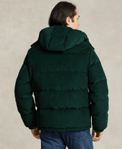 Polo Ralph Lauren Men's Water Repellent Corduroy Down Jacket Coat Green XL