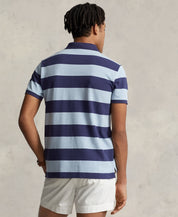 Polo Ralph Lauren Men's Custom Slim Fit Big Pony Mesh Polo Shirt Navy Blue Small