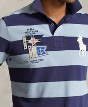 Polo Ralph Lauren Men's Custom Slim Fit Big Pony Mesh Polo Shirt Navy Blue Small
