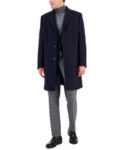 Michael Kors Mens Classic fit Overcoat Coat 36 S Navy Blue Solid