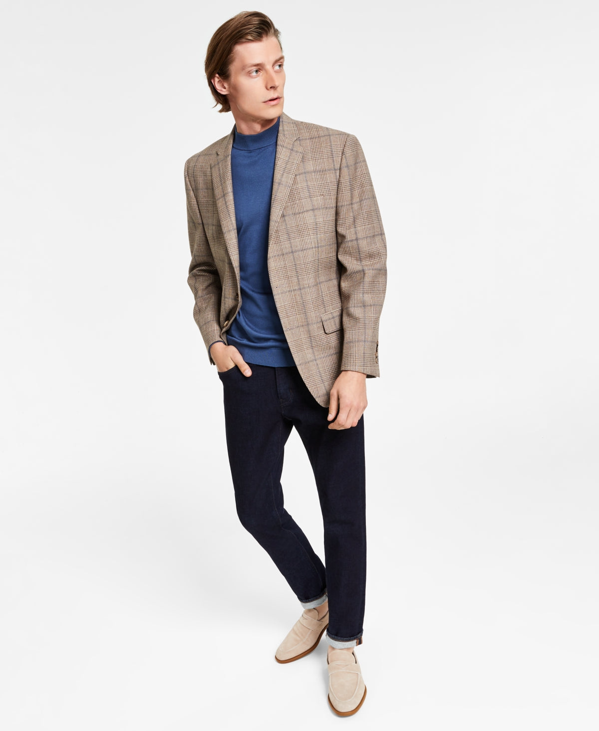 Lauren Ralph Lauren Men's Wool Stretch Blazers 40S Tan taupe