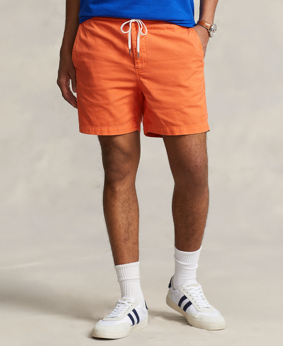 Polo Ralph Lauren Mens 6" Prepster Oxford Shorts Orange Small
