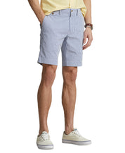 Polo Ralph Lauren Men's  Slim Fit Stretch Blue Seersucker Shorts Size 30