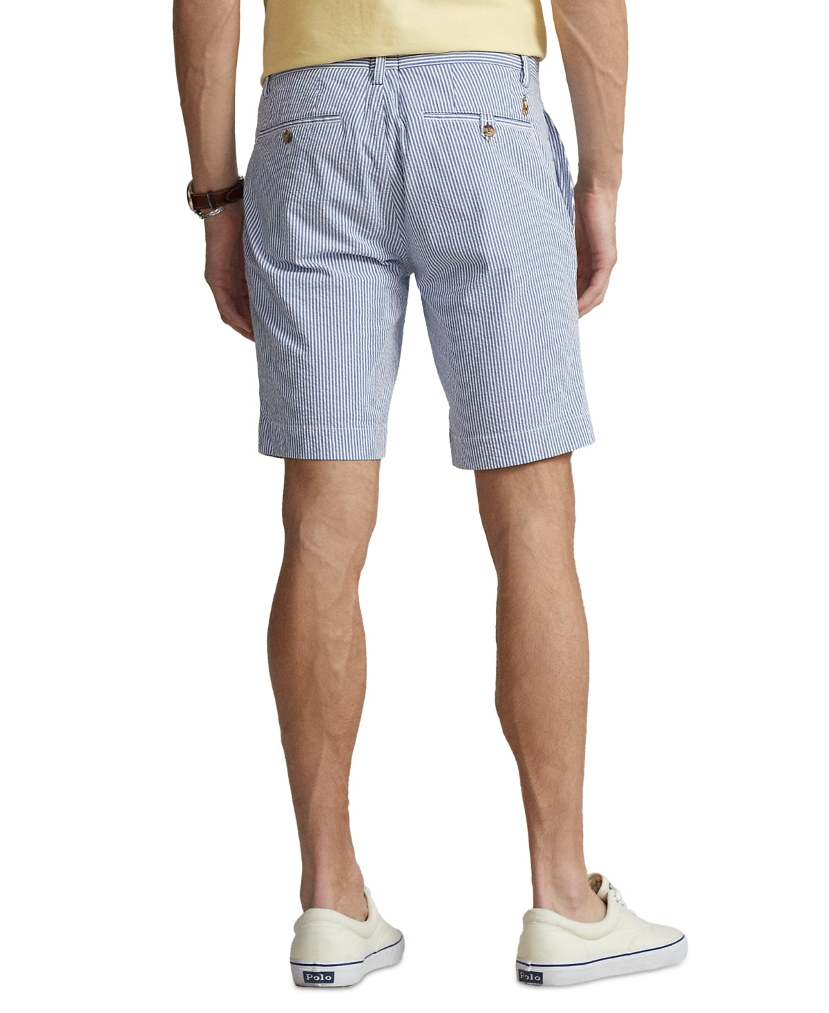 Polo Ralph Lauren Men's  Slim Fit Stretch Blue Seersucker Shorts Size 30