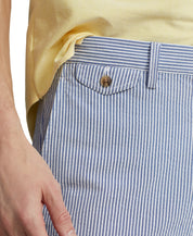 Polo Ralph Lauren Men's  Slim Fit Stretch Blue Seersucker Shorts Size 30