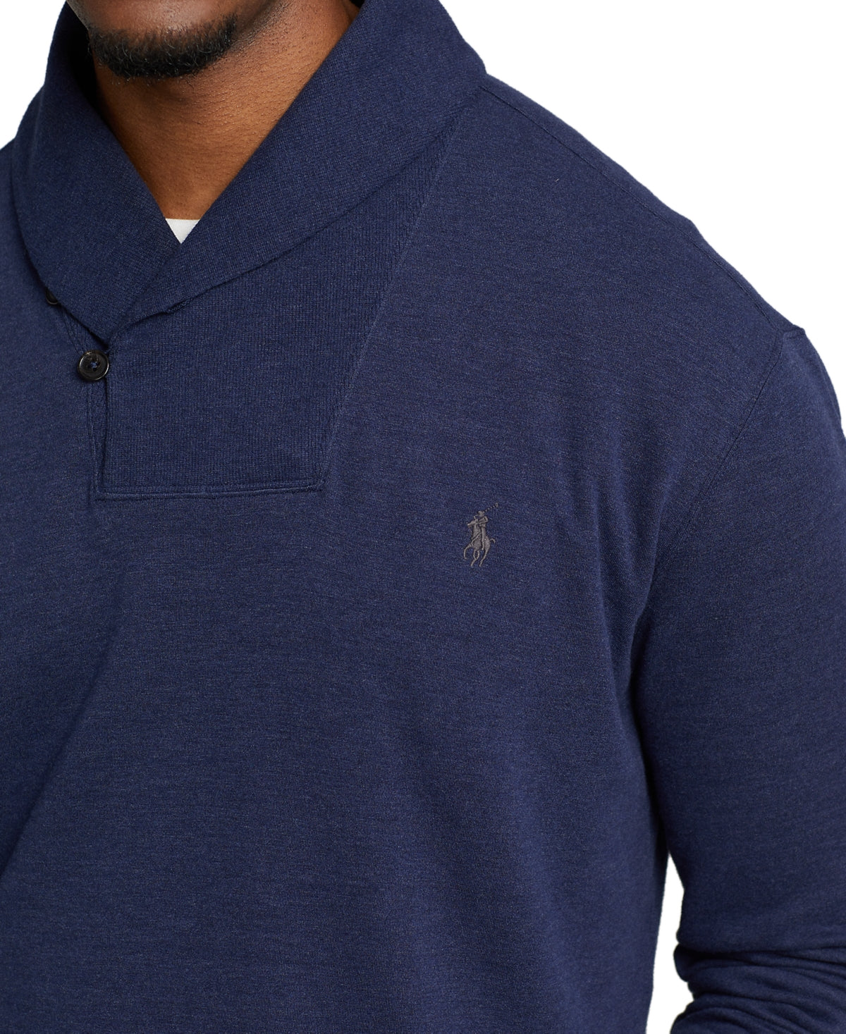 Polo Ralph Lauren Mens Shawl Sweatshirt Sweater Big Tall Jersey Navy Blue 4XB
