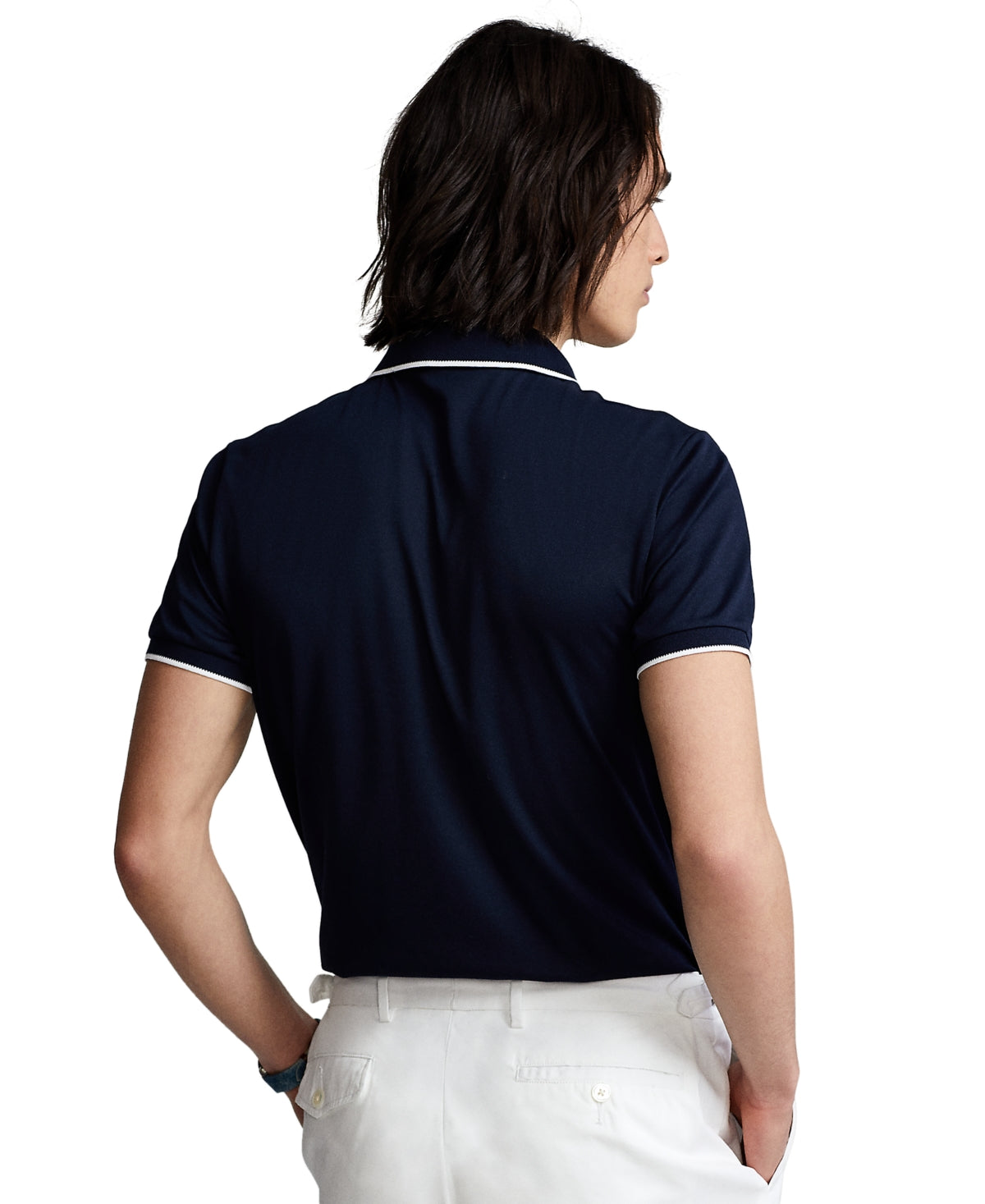 Polo Ralph Lauren Men's Custom Slim Fit Birdseye Short Sleeve Polo Shirt Navy XS