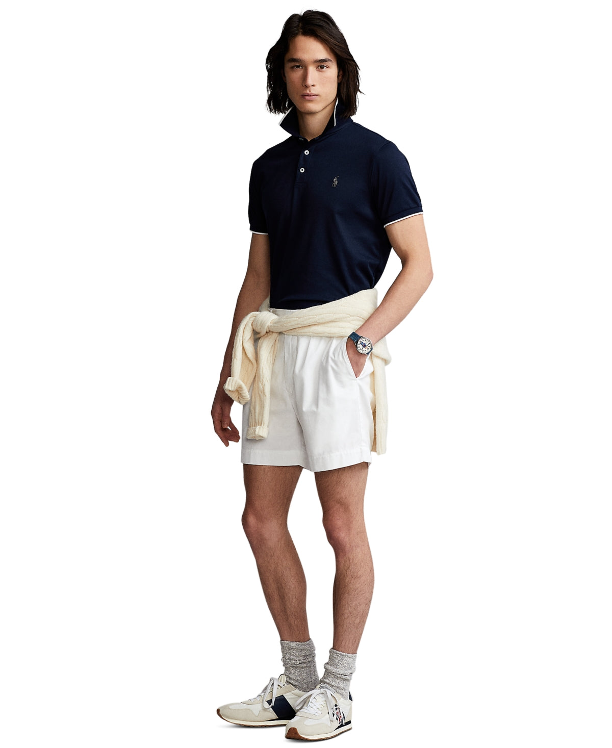 Polo Ralph Lauren Men's Custom Slim Fit Birdseye Short Sleeve Polo Shirt Navy XS