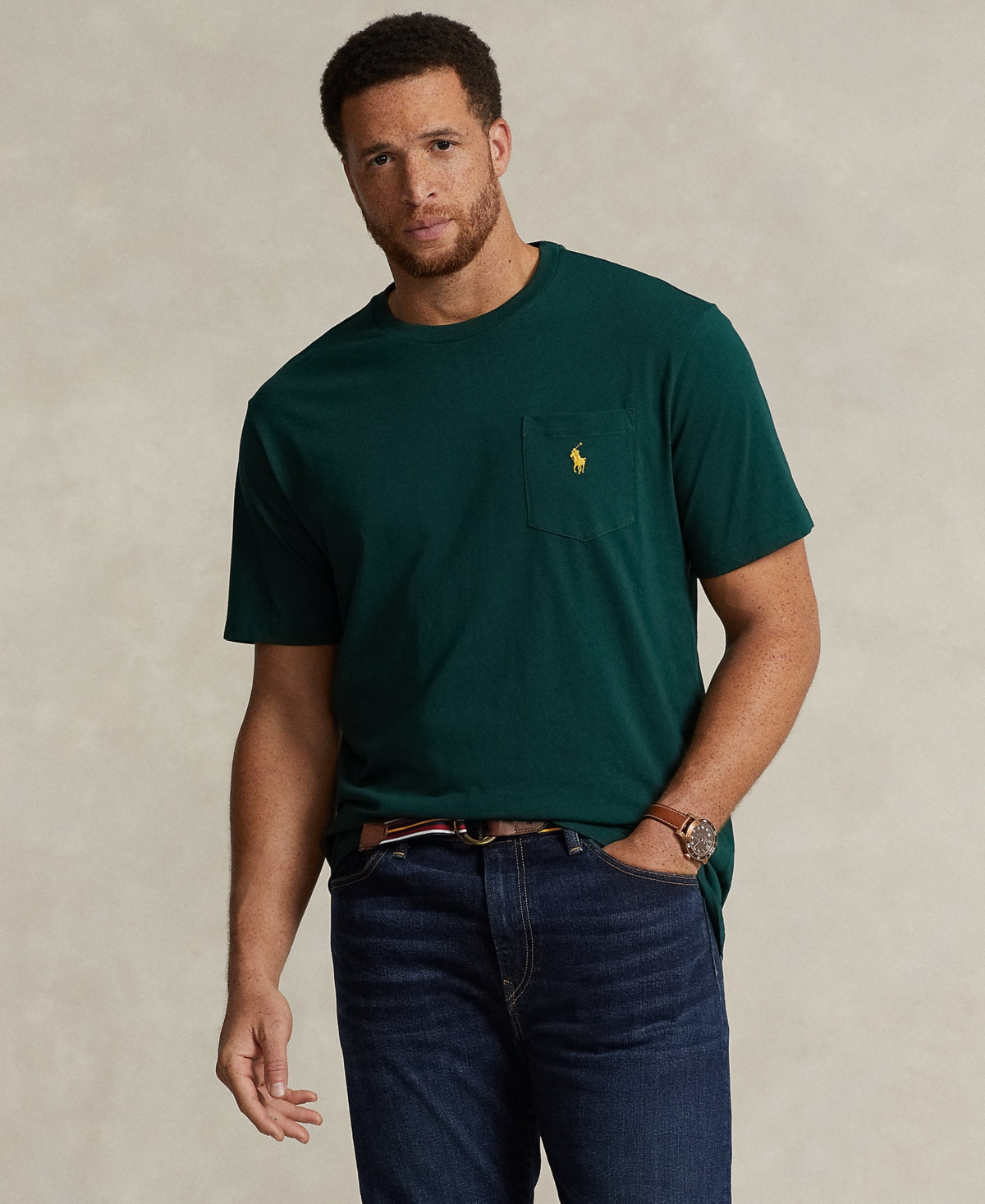 Polo Ralph Lauren Mens Big Tall Cotton Jersey Short Sleeve T Shirt Moss 3LT