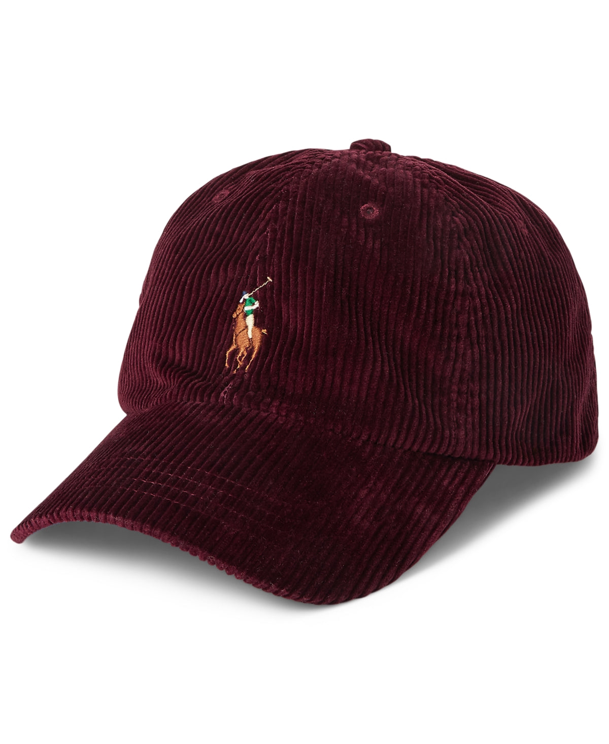 Polo Ralph Lauren Men's Corduroy Ball Cap Hat Ruby Red