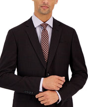 AX Armani Exchange Men's Slim-Fit Wool Sport Coat Blazer 44R Merlot Red Striped
