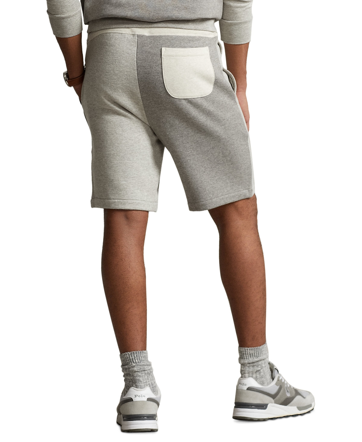 Polo Ralph Lauren Mens RL Fleece Colorblocked Shorts Grey Small
