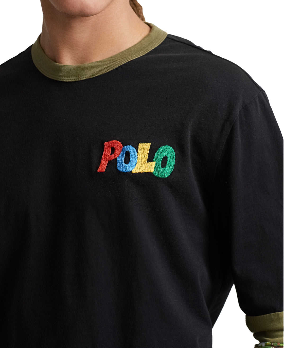 Polo Ralph Lauren Mens Classic Fit Logo Jersey Long Sleeve T Shirt  Black 2XL