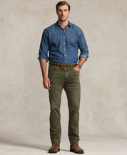 Polo Ralph Lauren Men's Big & Tall Hampton Relaxed Straight Jeans 50 x 30 Green