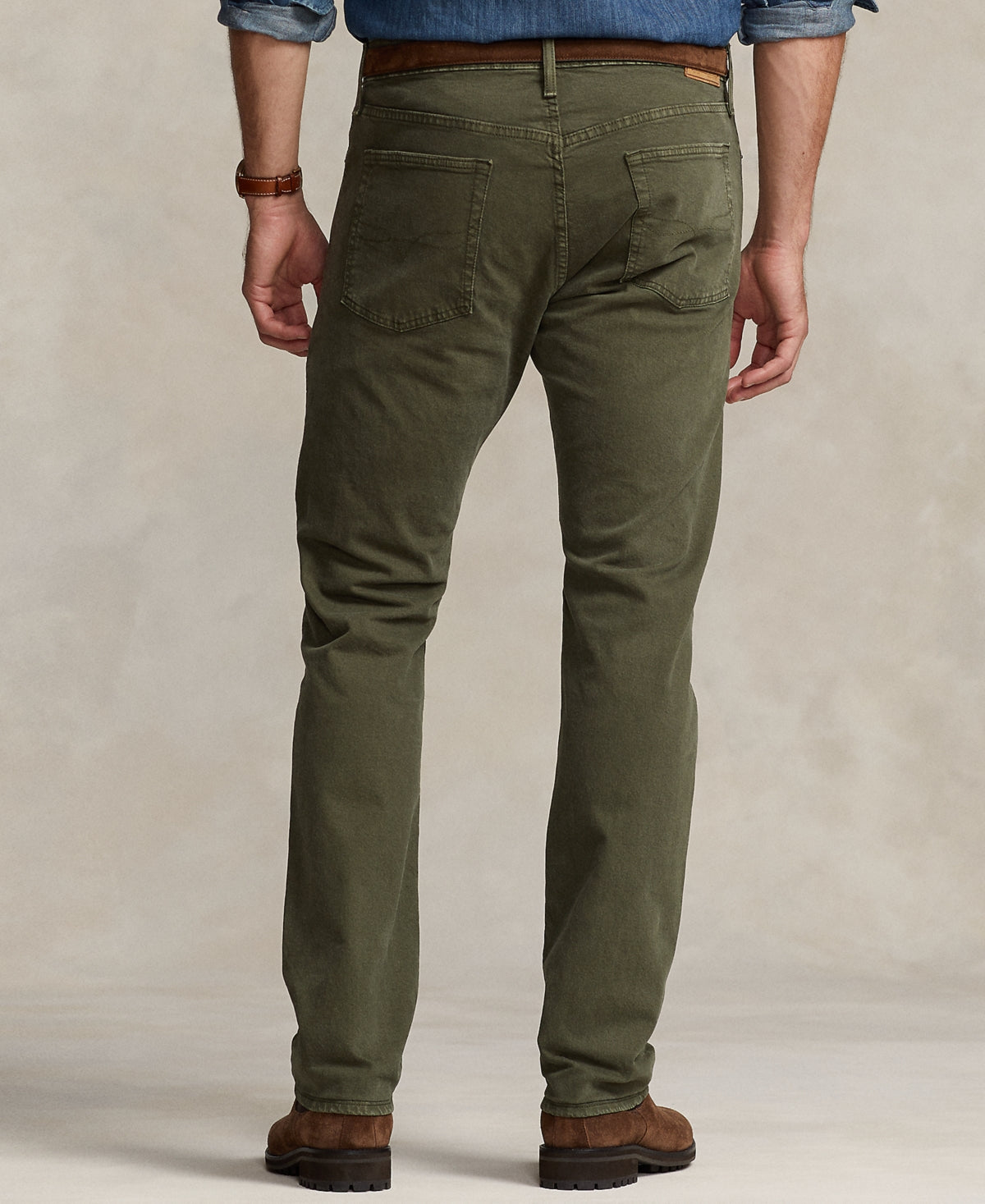 Polo Ralph Lauren Men's Big & Tall Hampton Relaxed Straight Jeans 50 x 30 Green