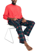Nautica Men's Classic Fit Plaid Cozy Fleece Pajama Pants Maritime Blue Medium