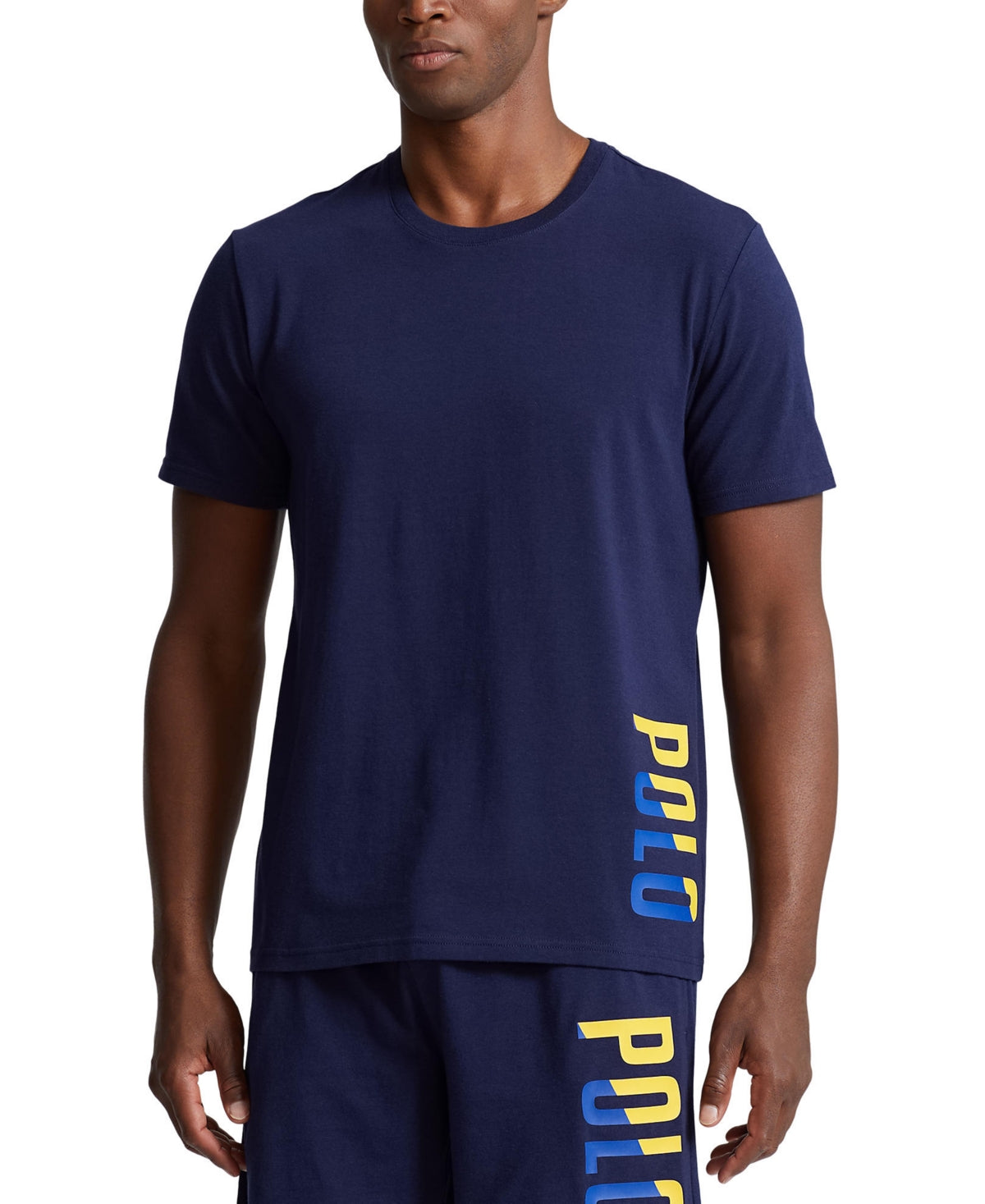 Polo Ralph Lauren Men's Short Sleeve Pajama Shirt Cruise Navy Blue Medium