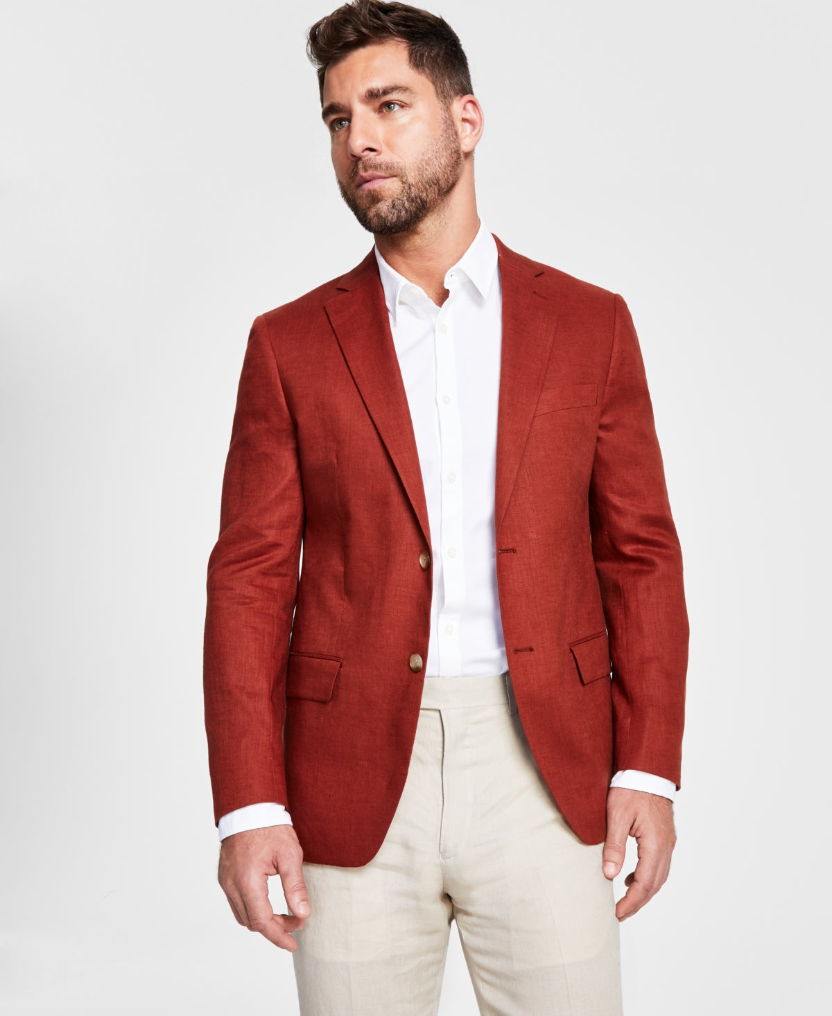 Ralph Lauren Men's UltraFlex Classic Fit Sport Coat Blazer Cinnamon Orange 42L
