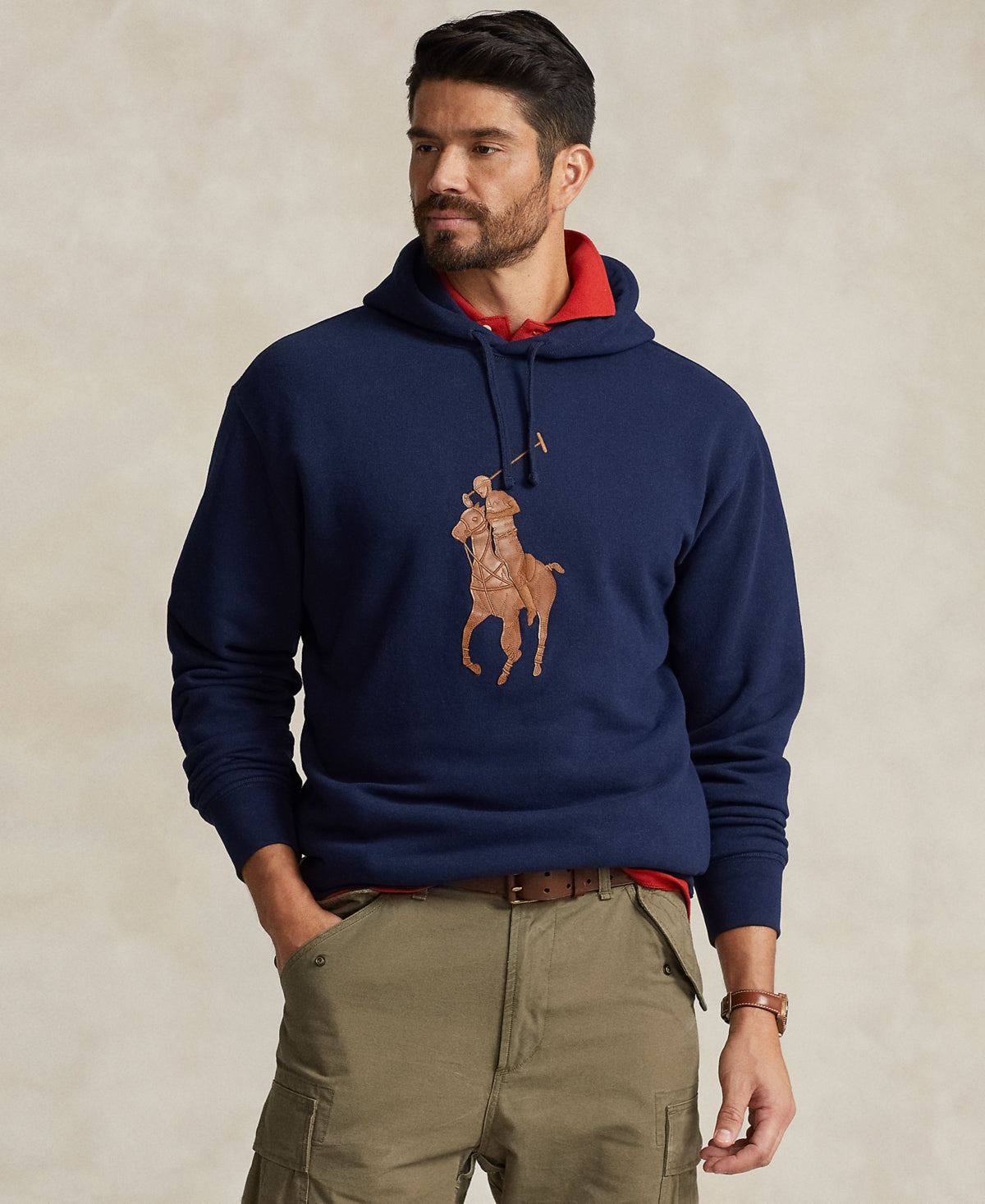 Polo Ralph Lauren Mens Big Tall RL Fleece Hoodie Sweatshirt Cruise Blue 3XB