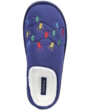 Club Room Men's Jake Slippers Holiday Lights Navy Blue Medium  8 - 9