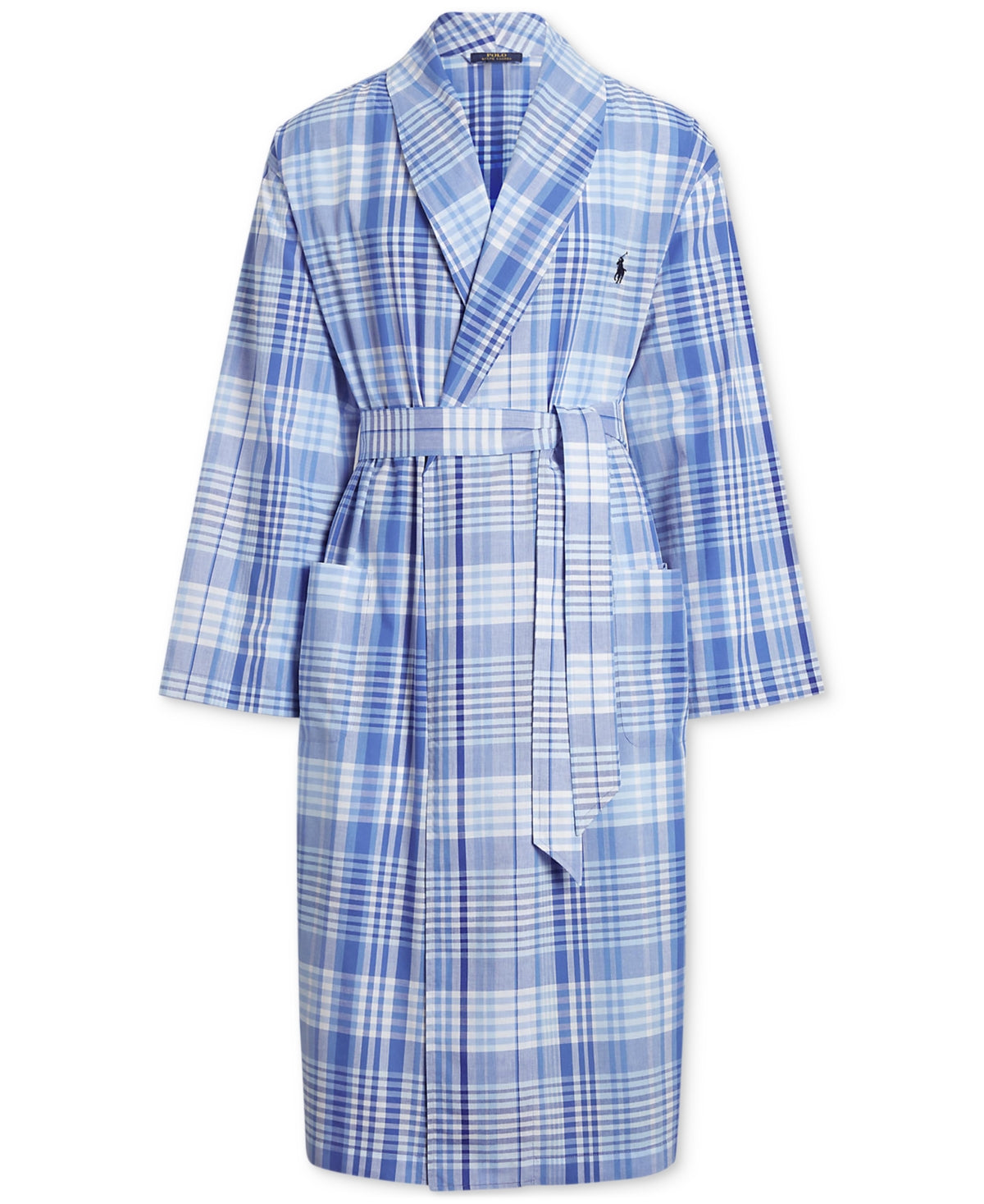 Polo Ralph Lauren Mens Woven Robe Blue Small Medium