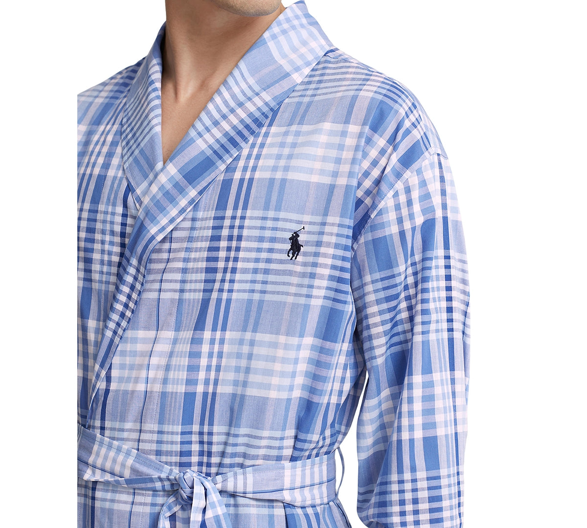 Polo Ralph Lauren Mens Woven Robe Blue Small Medium