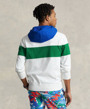 Polo Ralph Lauren Men's Classic Fit Jersey Hooded Rugby Shirt White Medium