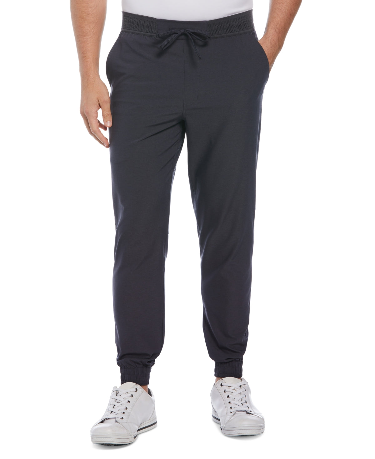 PGA TOUR Mens Pull On Golf Jogger Pants Caviar Black Small
