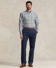 Polo Ralph Lauren Men's Big & Tall Performance Oxford Shirt Grey Plaid 3XB