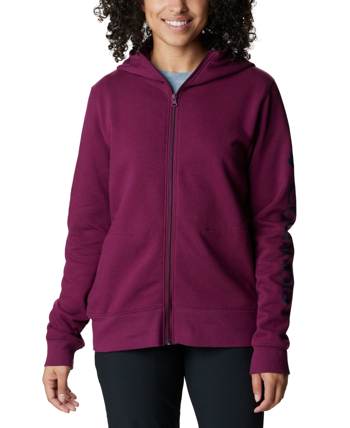 Columbia Womens Regular fit Hoodie Sweatshirt XS Purple Solid