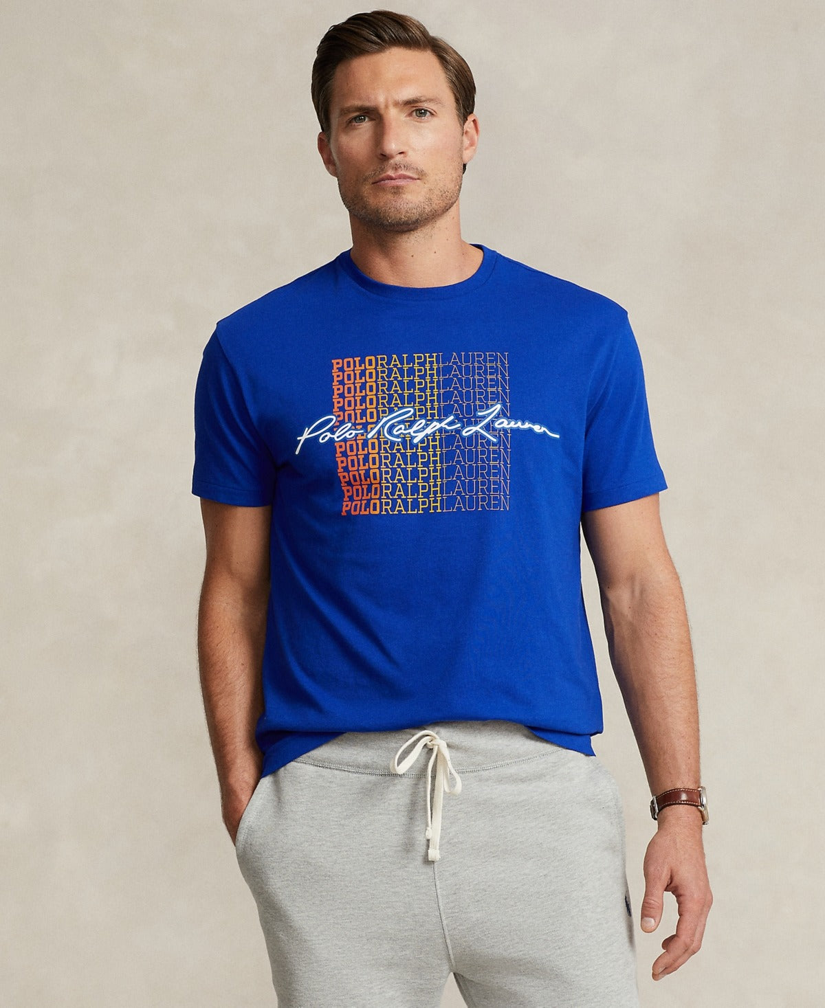 Polo Ralph Lauren Men's Cotton Classic-Fit Logo Jersey T-Shirt Large Blue Royal