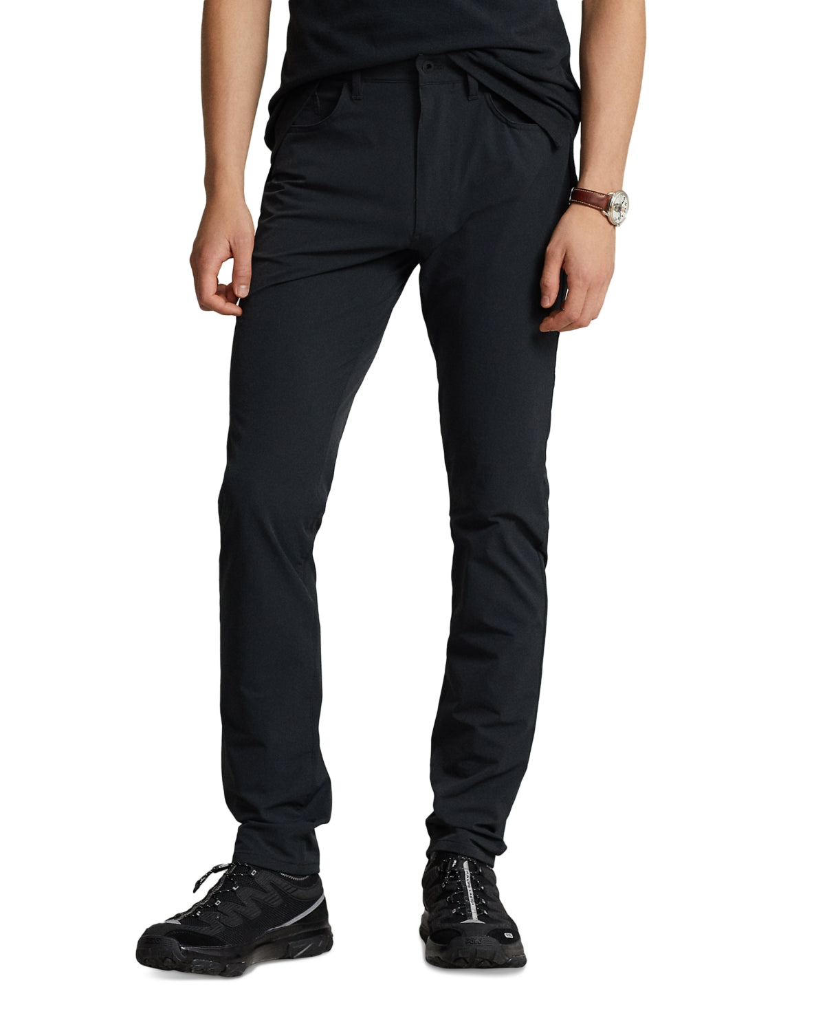Polo Ralph Lauren Mens Slim Fit Mid Rise Dobby Pants Polo Black 36 x 34