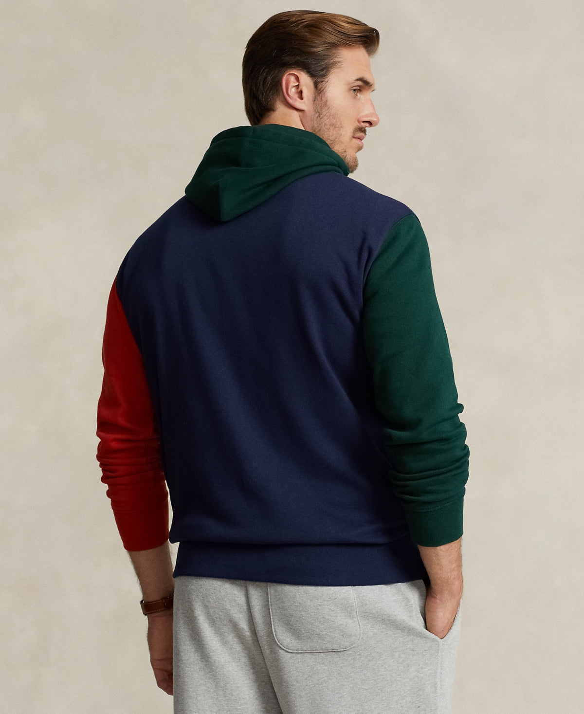 Polo Ralph Lauren Big & Tall Mens Bear Fleece Hoodie Sweatshirt XLT XL Tall Navy