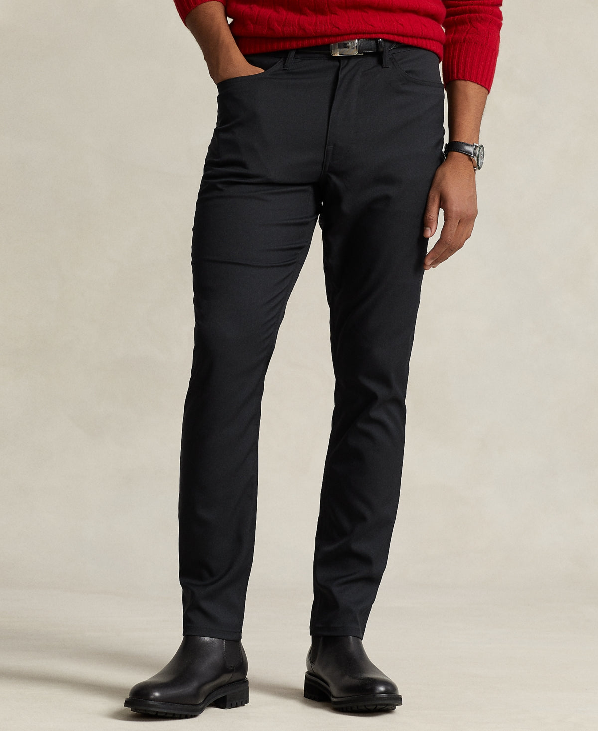 Polo Ralph Lauren Mens Slim fit Chinos Pants 40 / 32 Black Solid