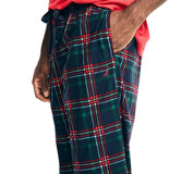 Nautica Men's Classic Fit Plaid Cozy Fleece Pajama Pants Maritime Blue XL