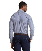 Polo Ralph Lauren Men's Big & Tall Striped Stretch Poplin Shirt Navy White 3XB