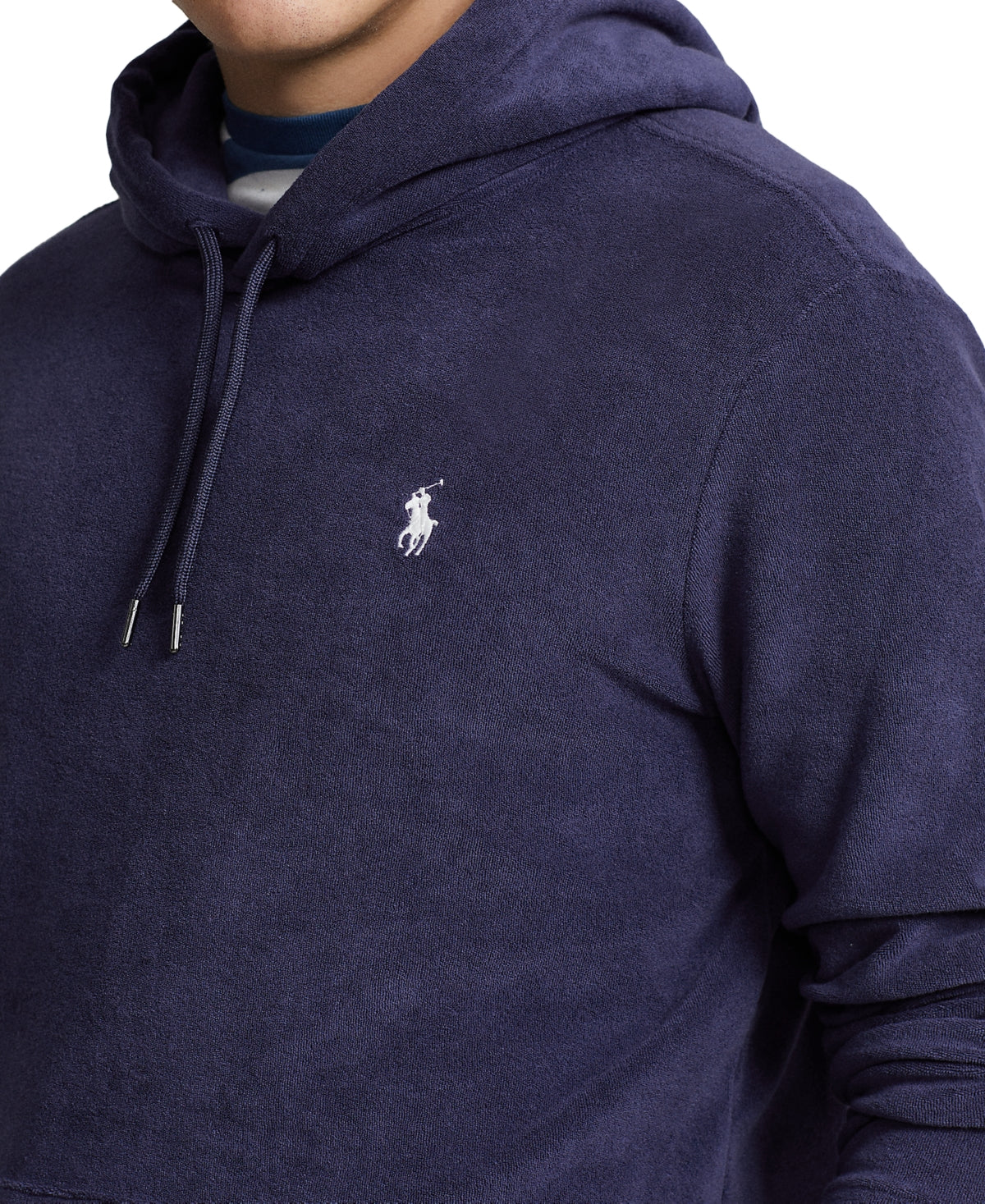 Polo Ralph Lauren Men's Cotton Blend Terry Hoodie Sweatshirt XS Navy Blue