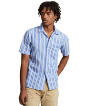 Polo Ralph Lauren Men's Classic Fit Seersucker Camp Shirt Blue White XS