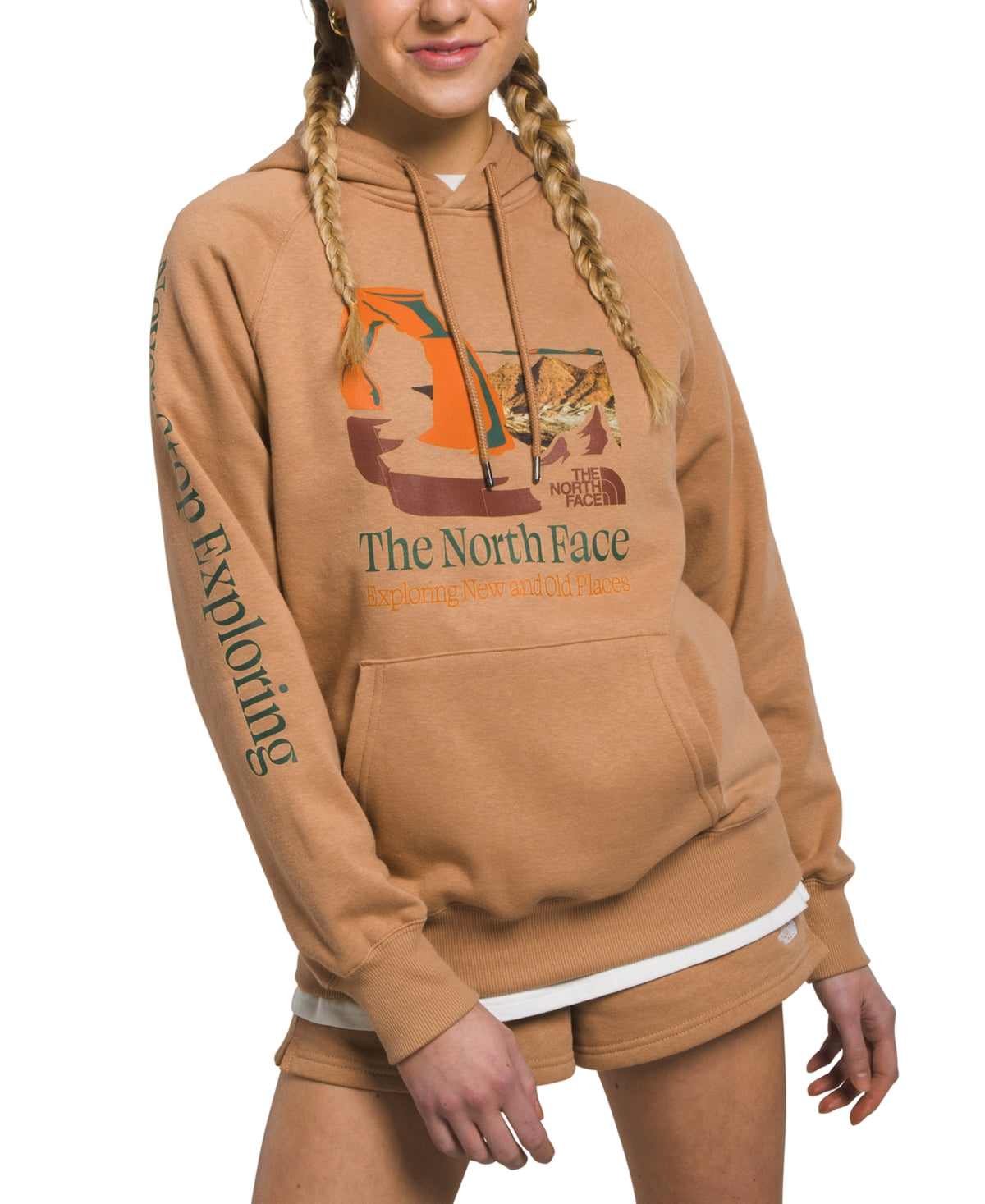 The North Face Women Regular fit Hoodie Sweatshirt XXL Beige