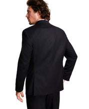 Tayion Collection Men's Classic Fit Solid Sport Coat Blazer Black 36S